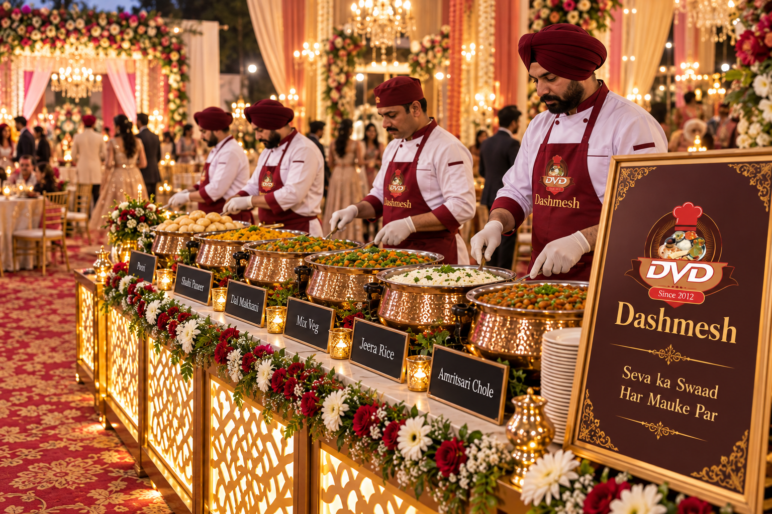 Beautiful catering food display